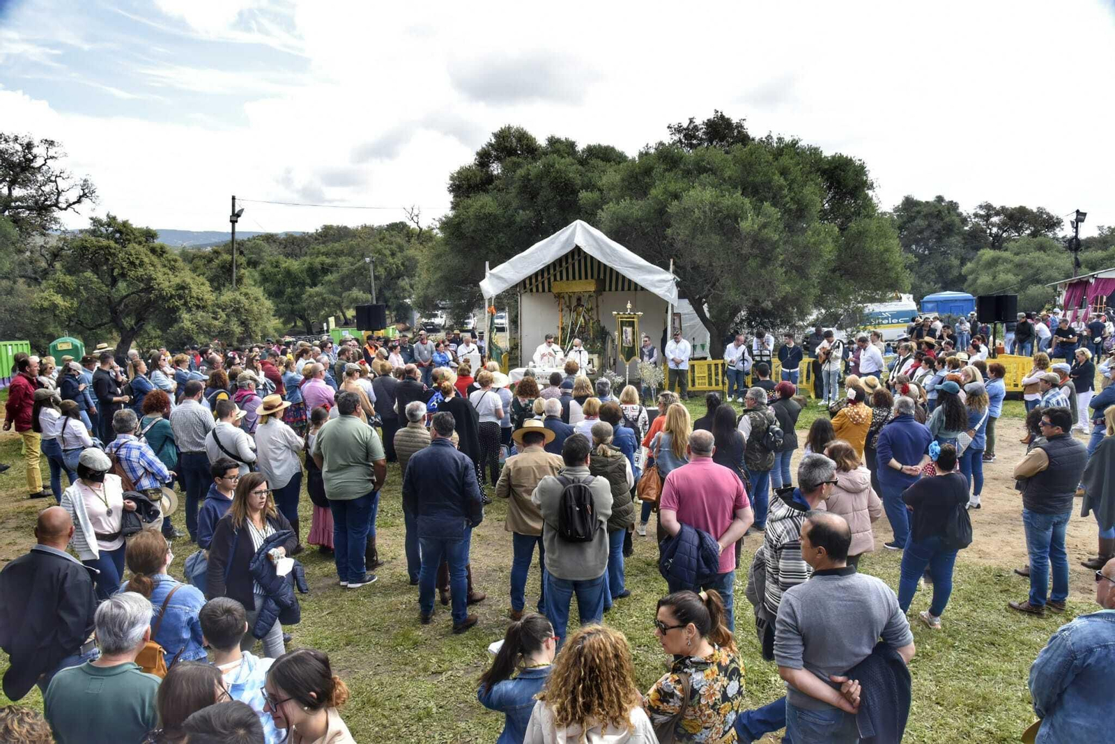 La misa de romeros en La Montera en 2022.