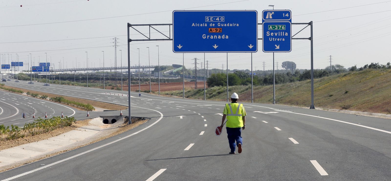 Obras en la Autovía en el tramo de Alcalá de Guadaira
