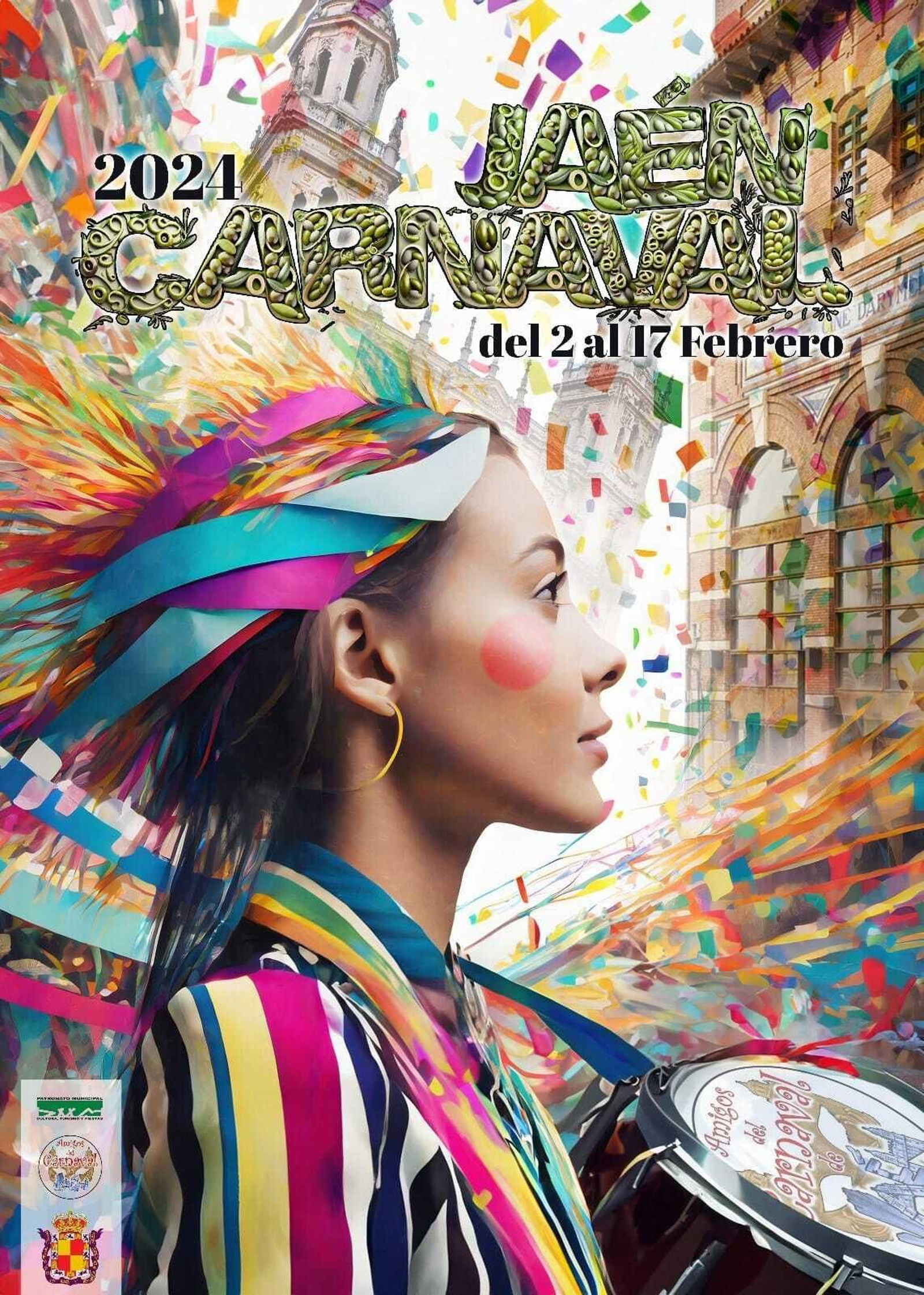El cartel anunciador del Carnaval 2024 de Jaén lleva el lema 'Raíces' y es una obra del cordobés David Castañeda Martínez.