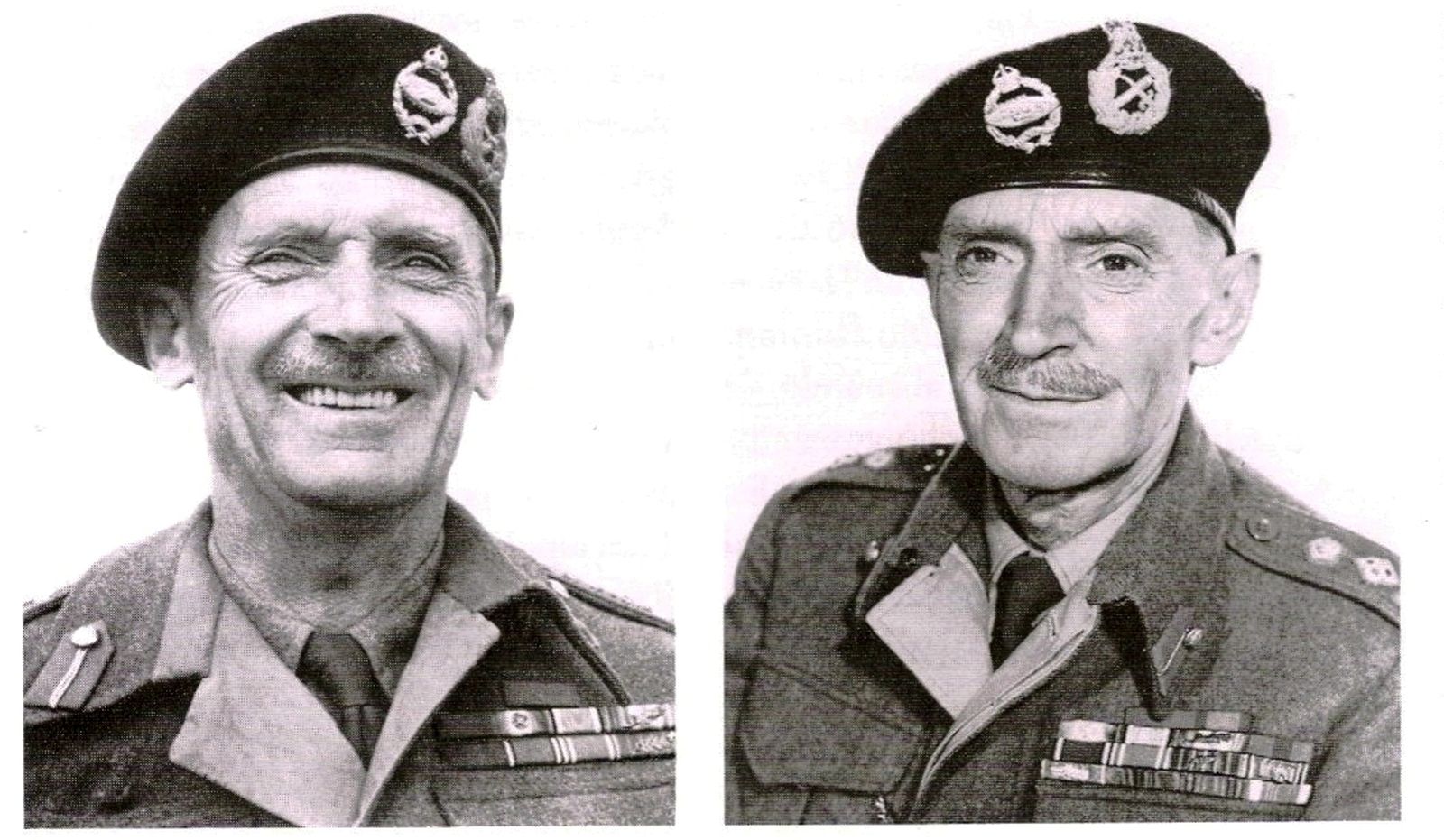 A la izquierda, el general Montgomery. A la derecha, el actor Clifton James.