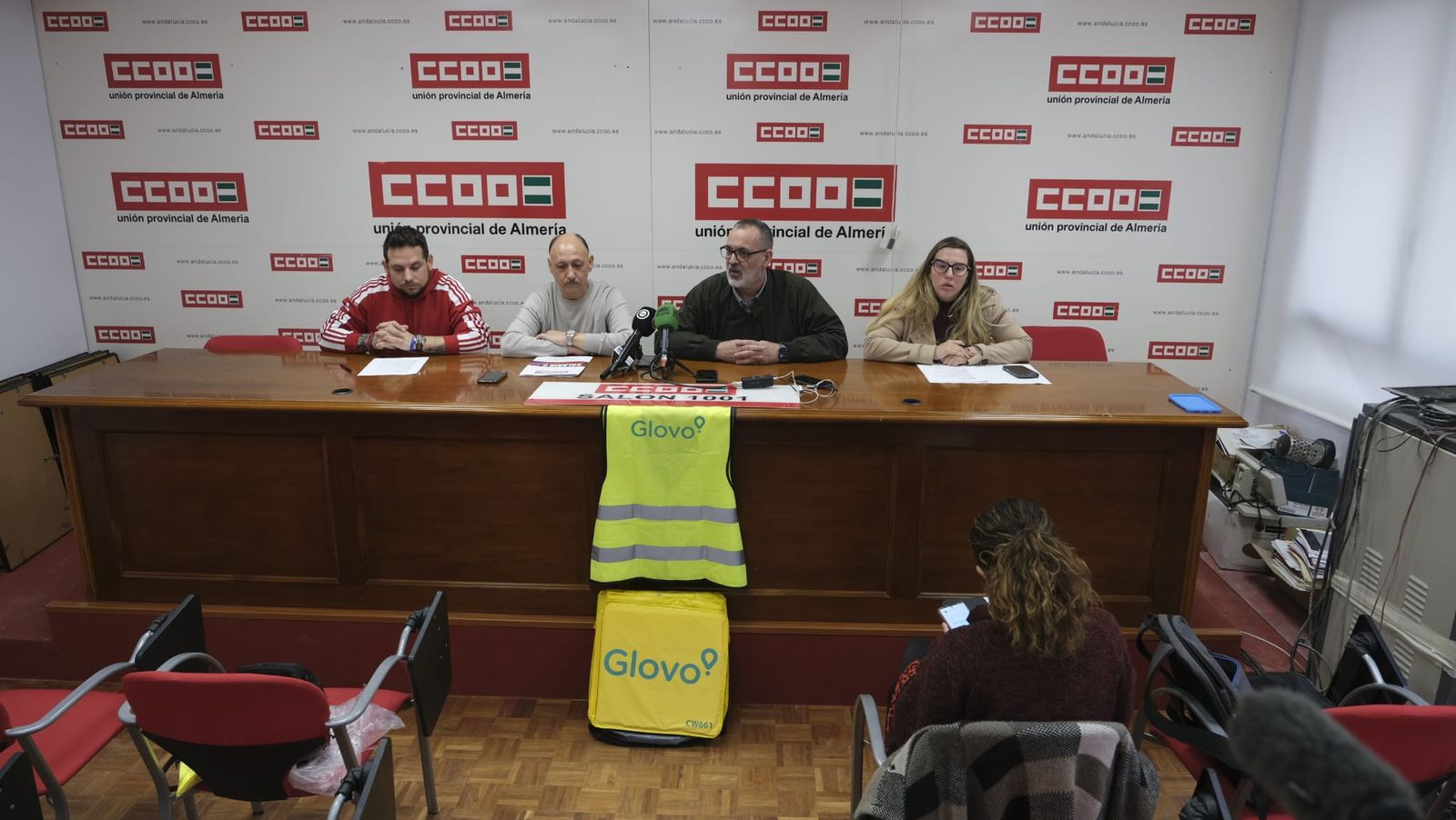 Rueda de prensa del Comité de Empresa de CCOO.