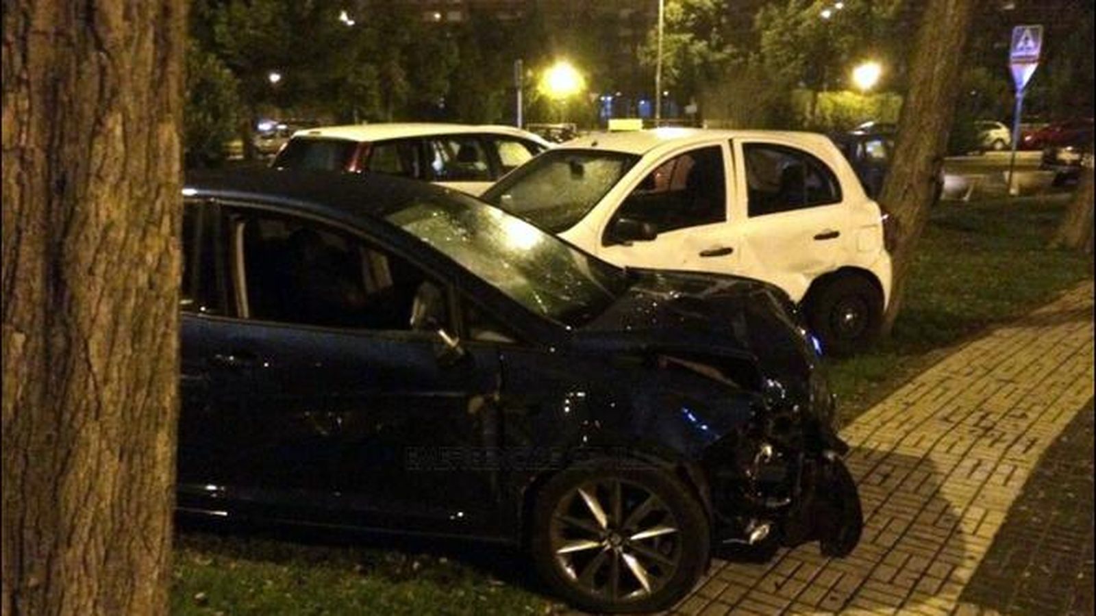 Estado en que quedó el coche accidentado tras su última colisión