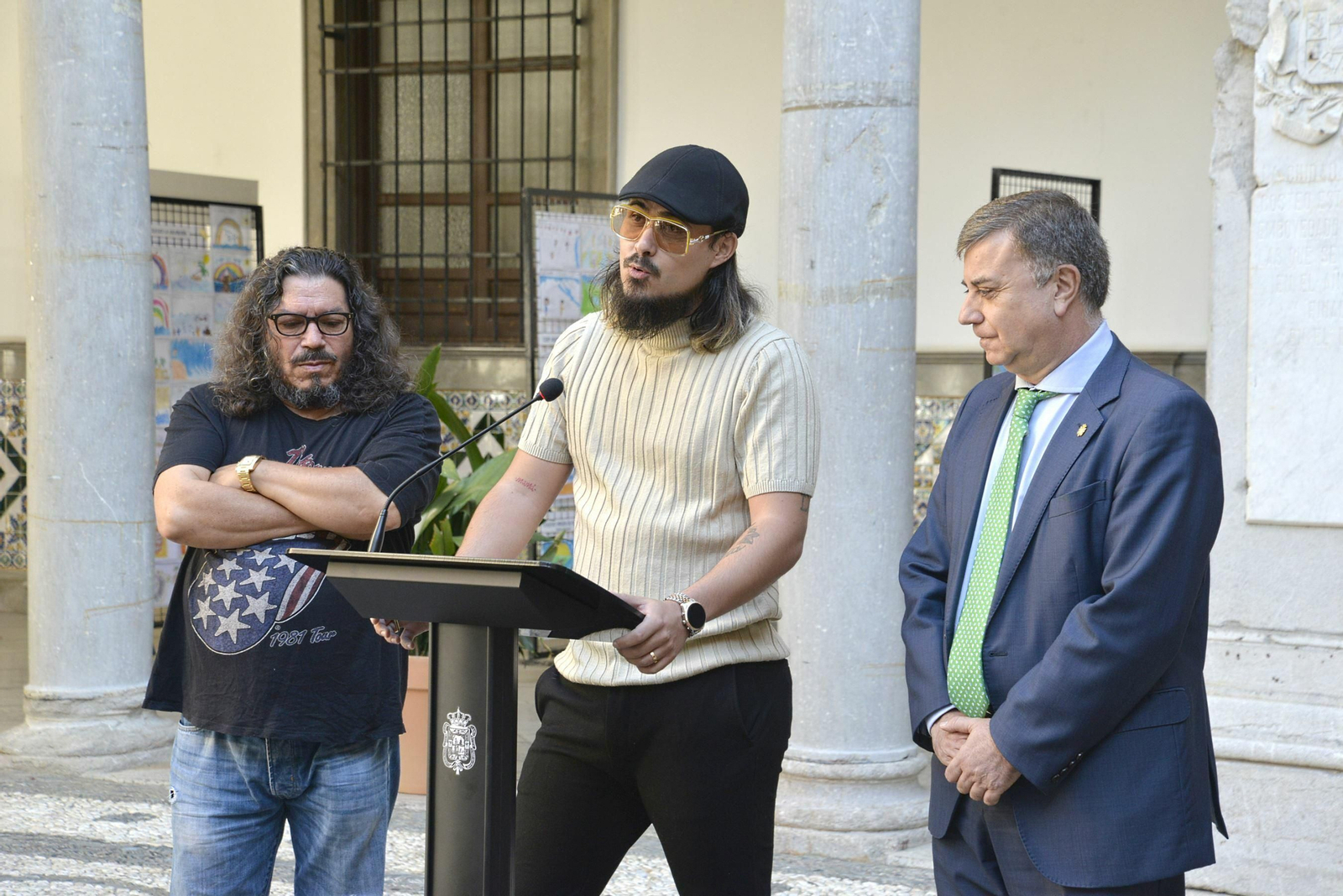 Dellafuente y Raimundo Amador en la presentación del concierto