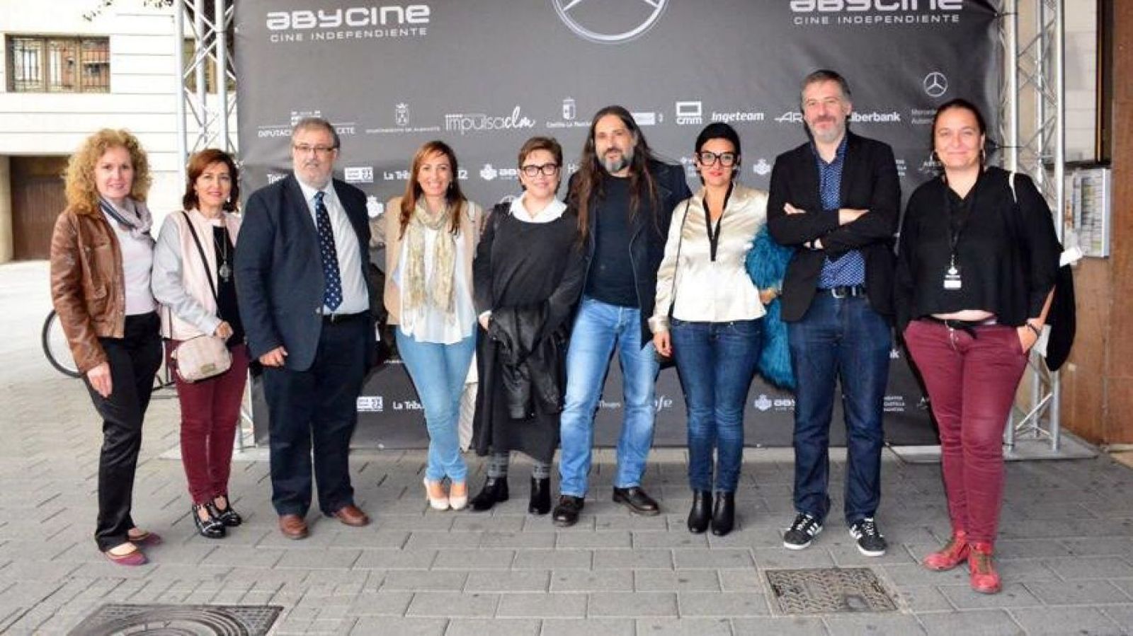El equipo de la película, durante su estreno en el Festival Internacional de Cine de Albacete.