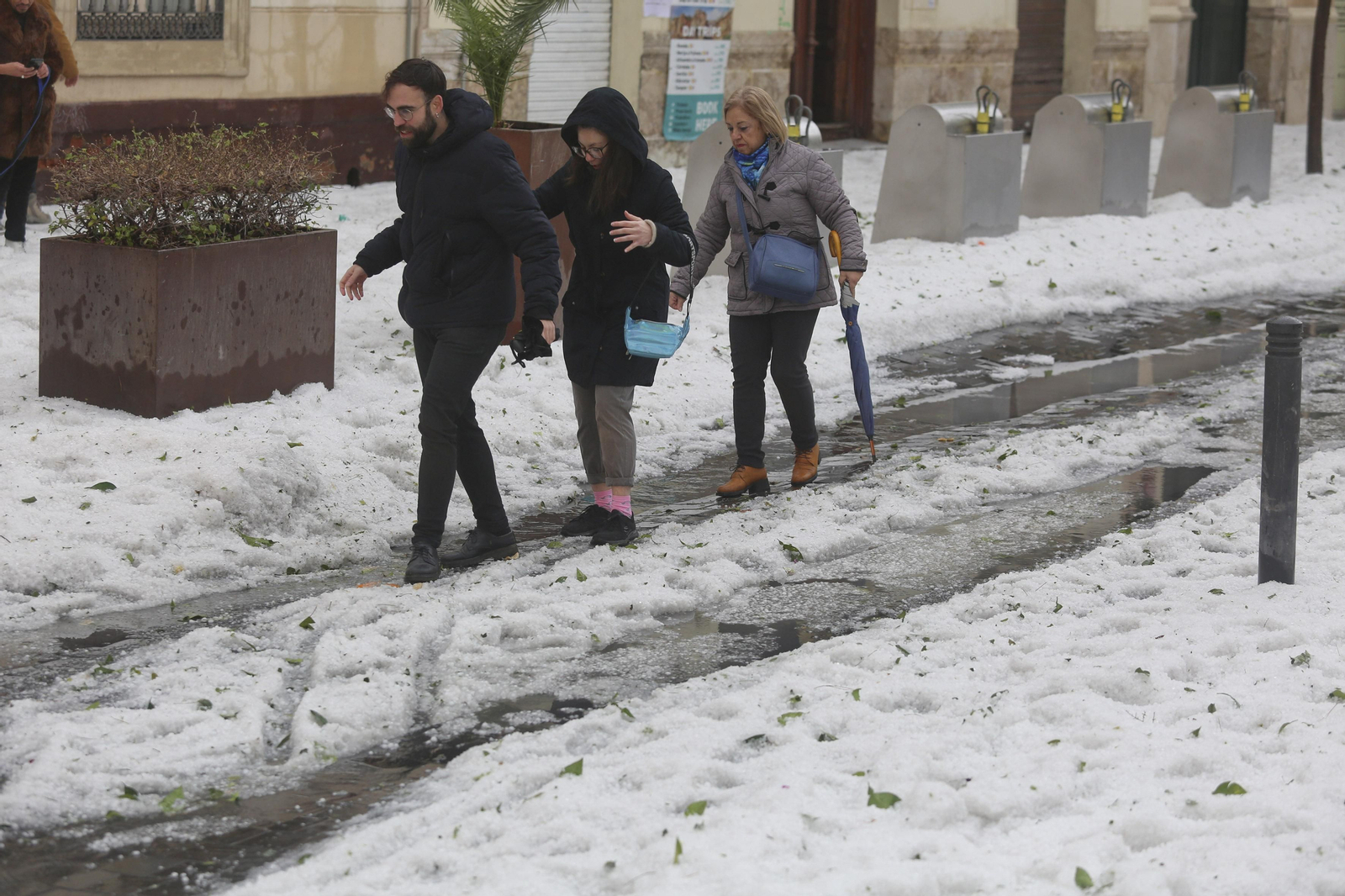 Fotos de la fuerte granizada registrada en Málaga