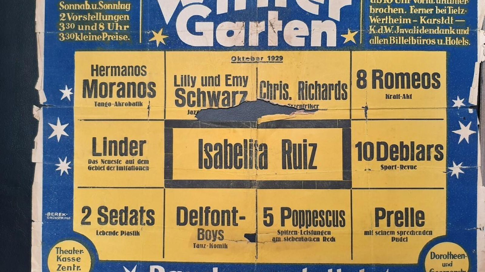 En el Winter Garten de Berlín, 1929. En el Winter Garten de Berlín, 1929.