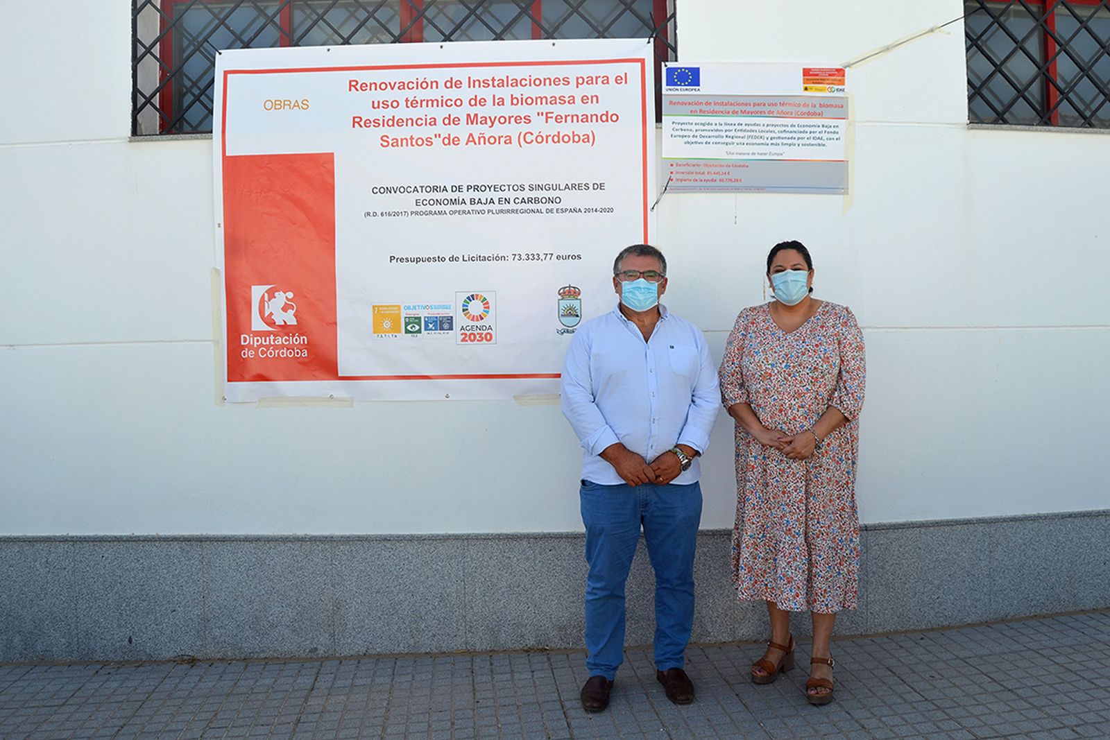 Dolores Amo, durante la visita institucional a la residencia.