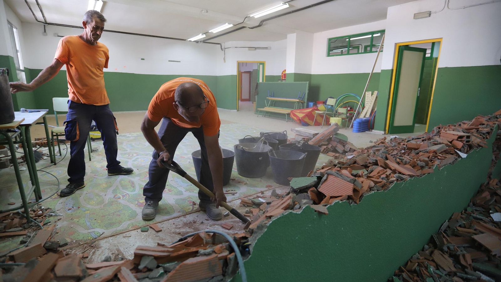 Obras de ampliación del comedor en el CEIP Tartessos de Huelva.