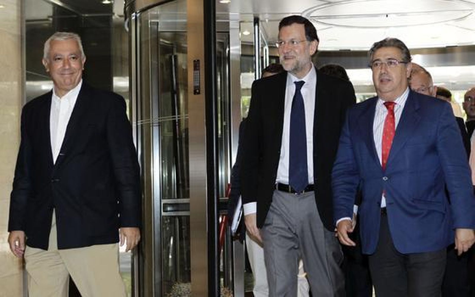 Rajoy, Arenas y Zoido, entre otros, acuden a la Junta Directiva Nacionald del PP realizada en Sevilla.  Foto: Antonio Pizarro