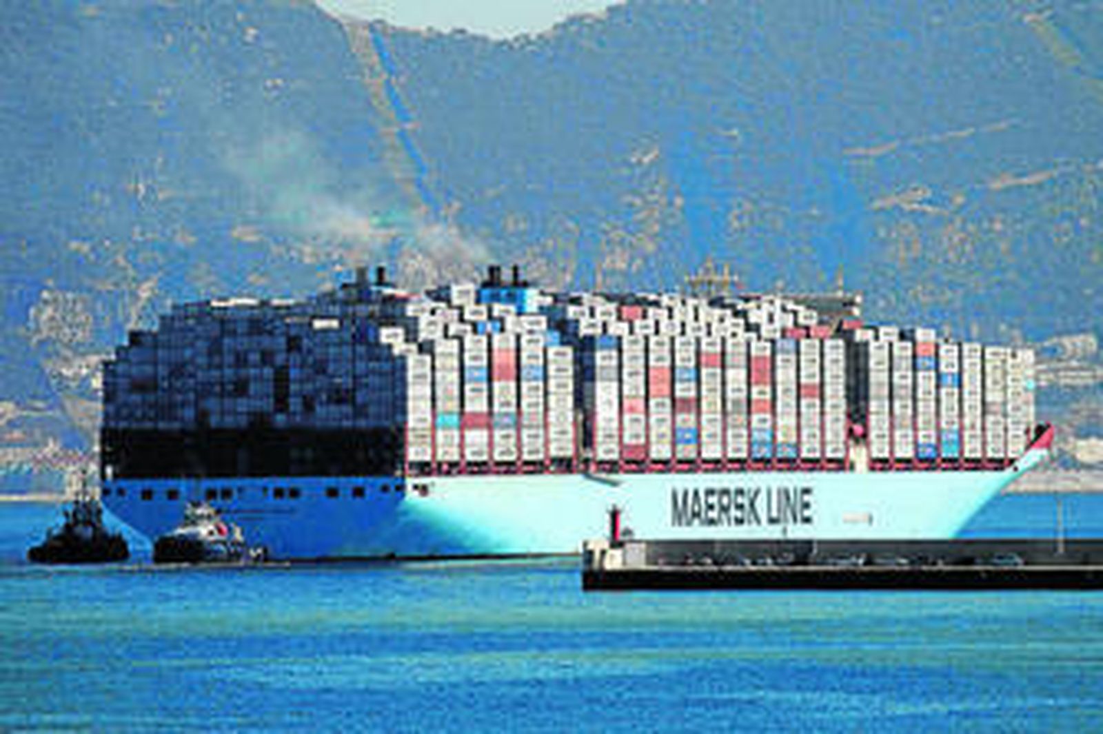 El 'Maersk McKinney Möller', cargado con los 18.168 teus el pasado mes de enero.