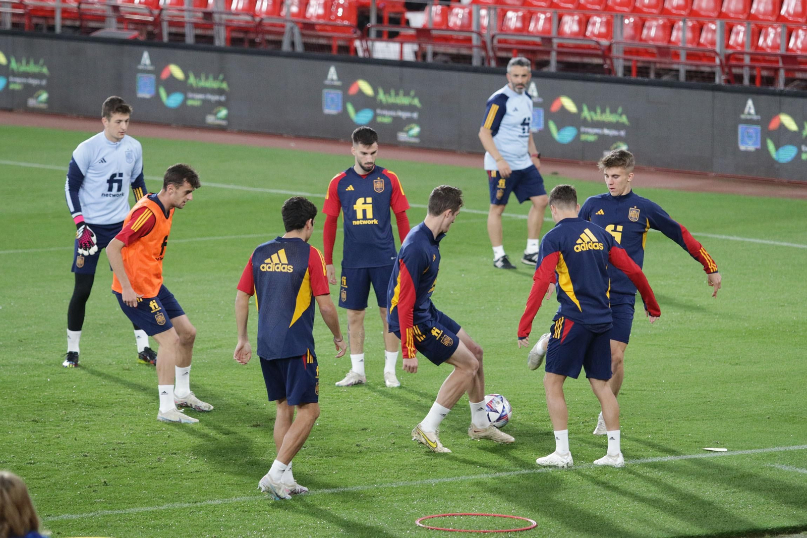 Entrenamiento de la Selección Sub-21 de España, en Almería