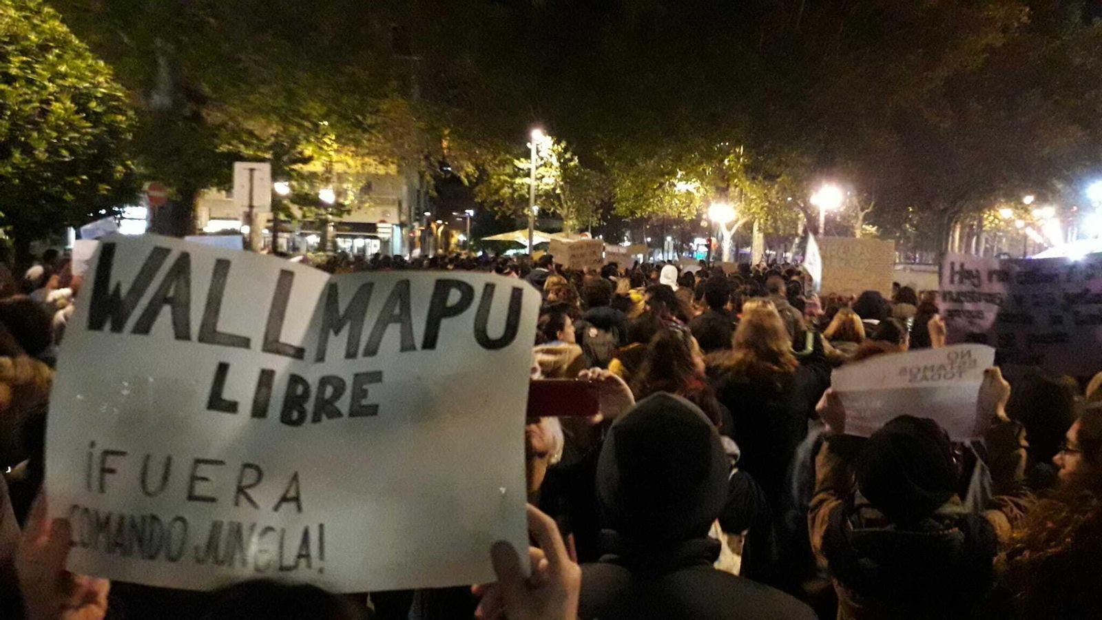 La marcha del 25-N llega al Paseo del Salón.