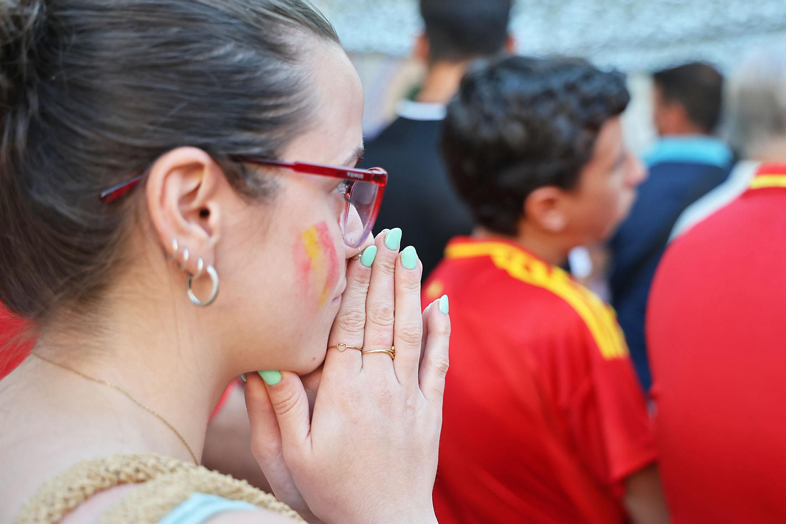 Imágenes de la Fan zone en Huelva de la Final de la Eurocopa entre Inglaterra y España Imágenes de la Fan zone en Huelva de la Final de la Eurocopa entre Inglaterra y España