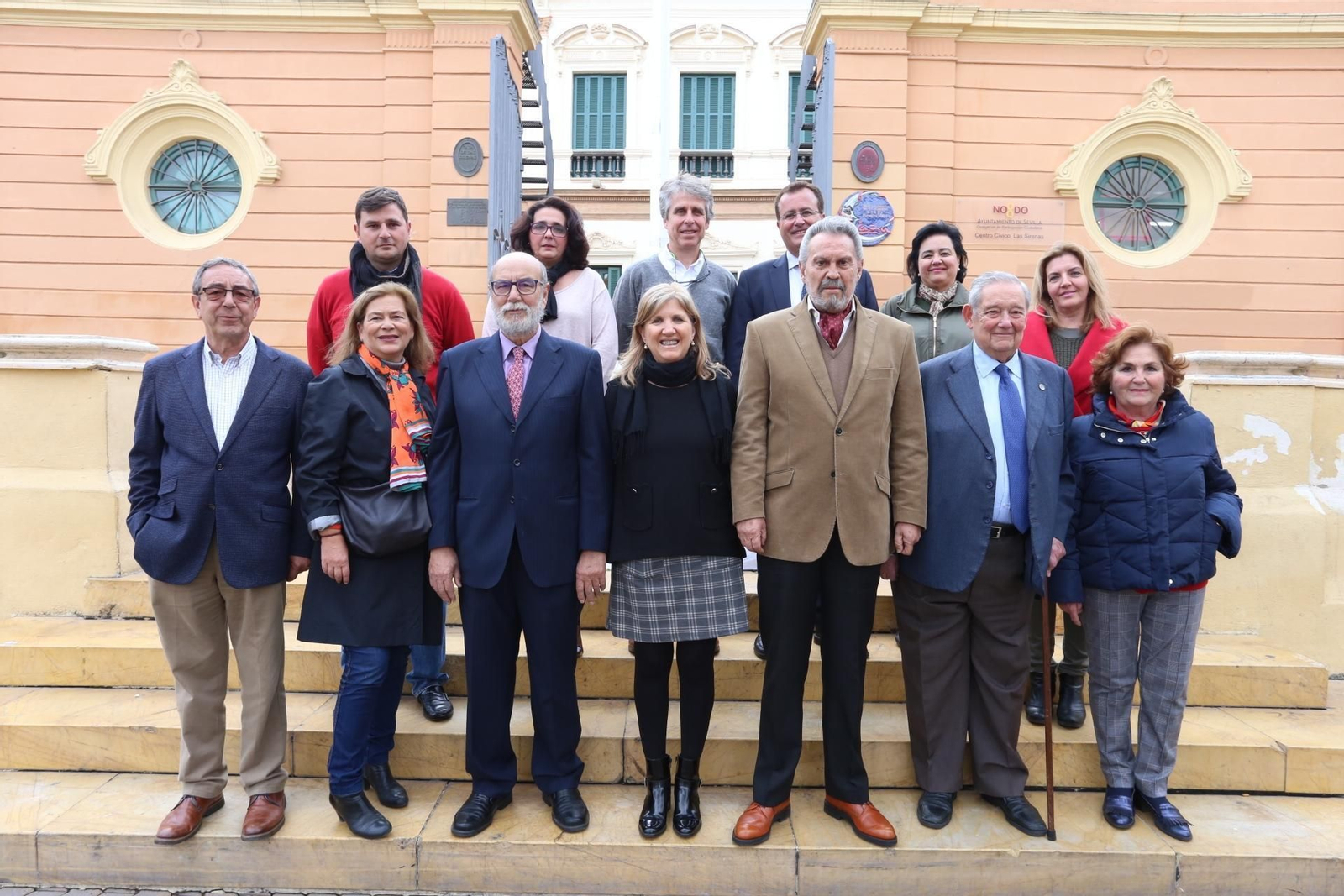 Los concejales delegados del Distrito Casco Antiguo, ayer en el acto que presidió el actual delegado, el socialista Juan Carlos Cabrera.