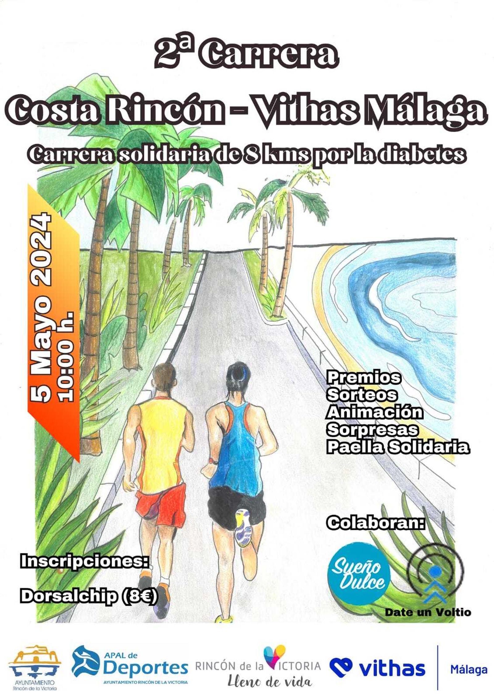 Cartel de la II Carrera Popular Costa Rincón-Vithas Málaga