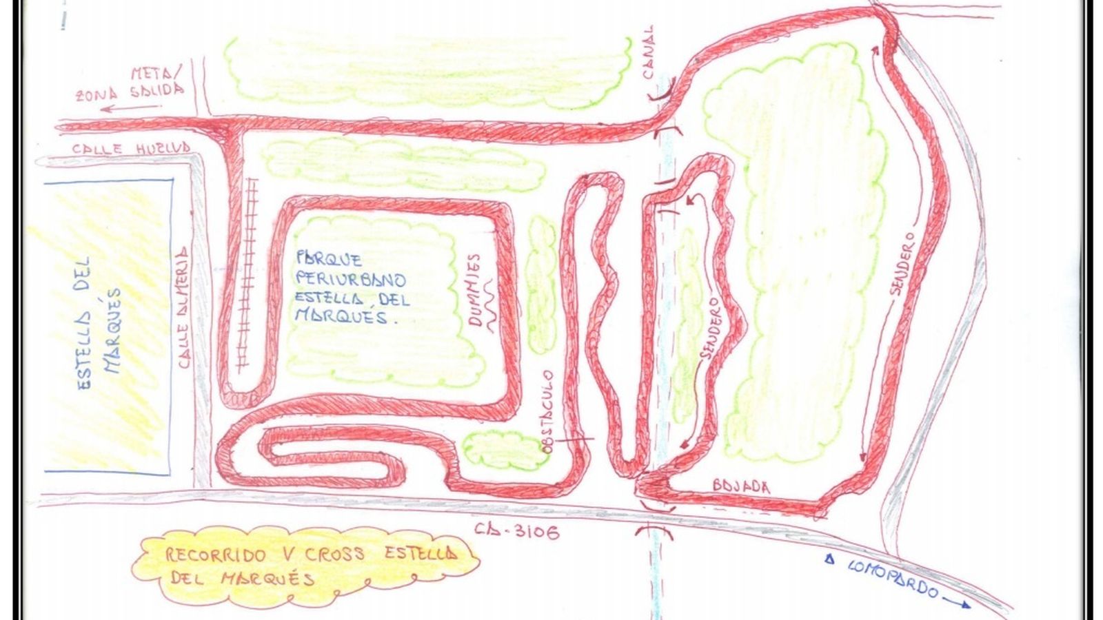 Recorrido del V Cross Popular Estella del Marqués.