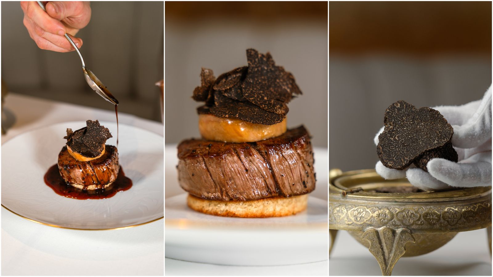 Platos elaborados con trufa negra.