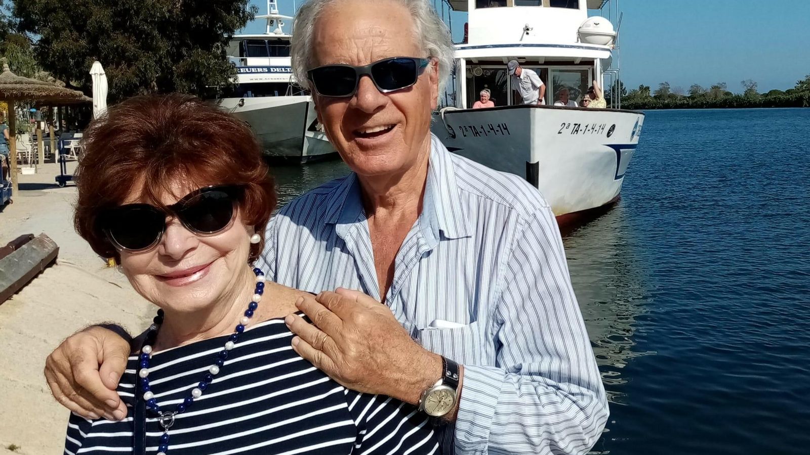 Con su marido Santy Palau.