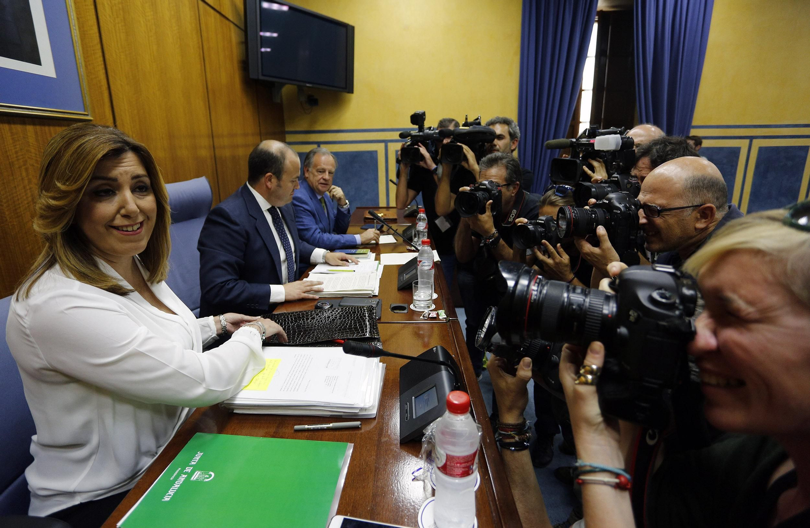 Susana Díaz, en su comparecencia en la comisión de los cursos de formación