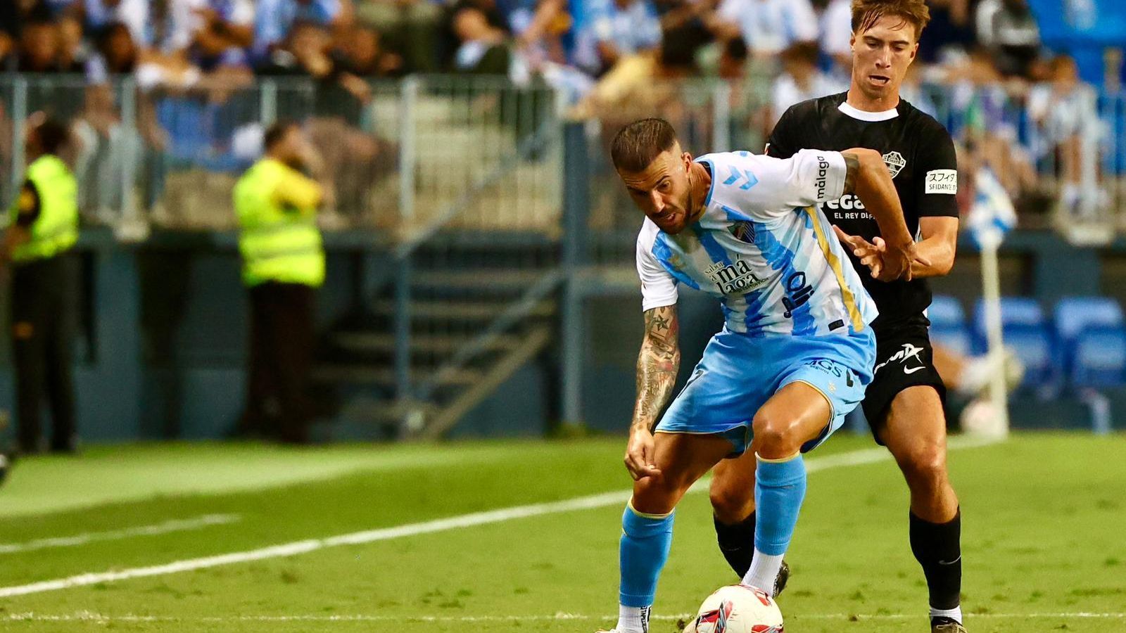 El Málaga CF - Elche, en fotos