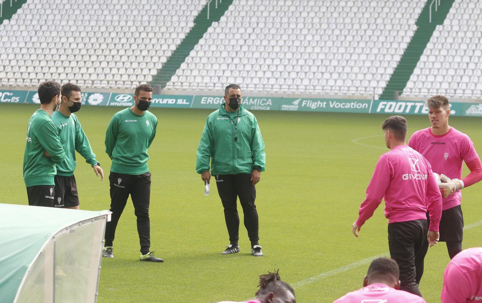 Las imágenes del primer entrenamiento de Germán Crespo al frente del Córdoba CF