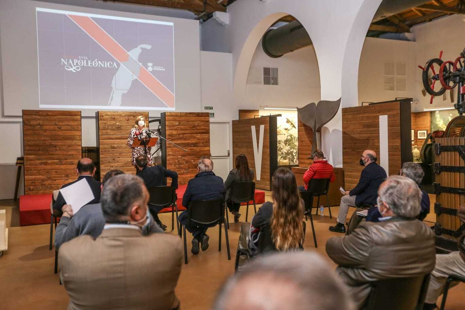 Acto de presentación de la iniciativa, esta mañana en el Centro del Vino y la Sal.