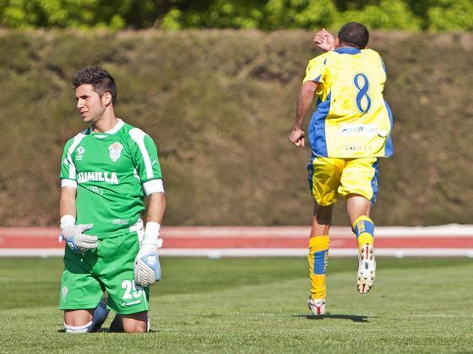 El extremeño lo celebró besándose el antebrazo.

Foto: LOF