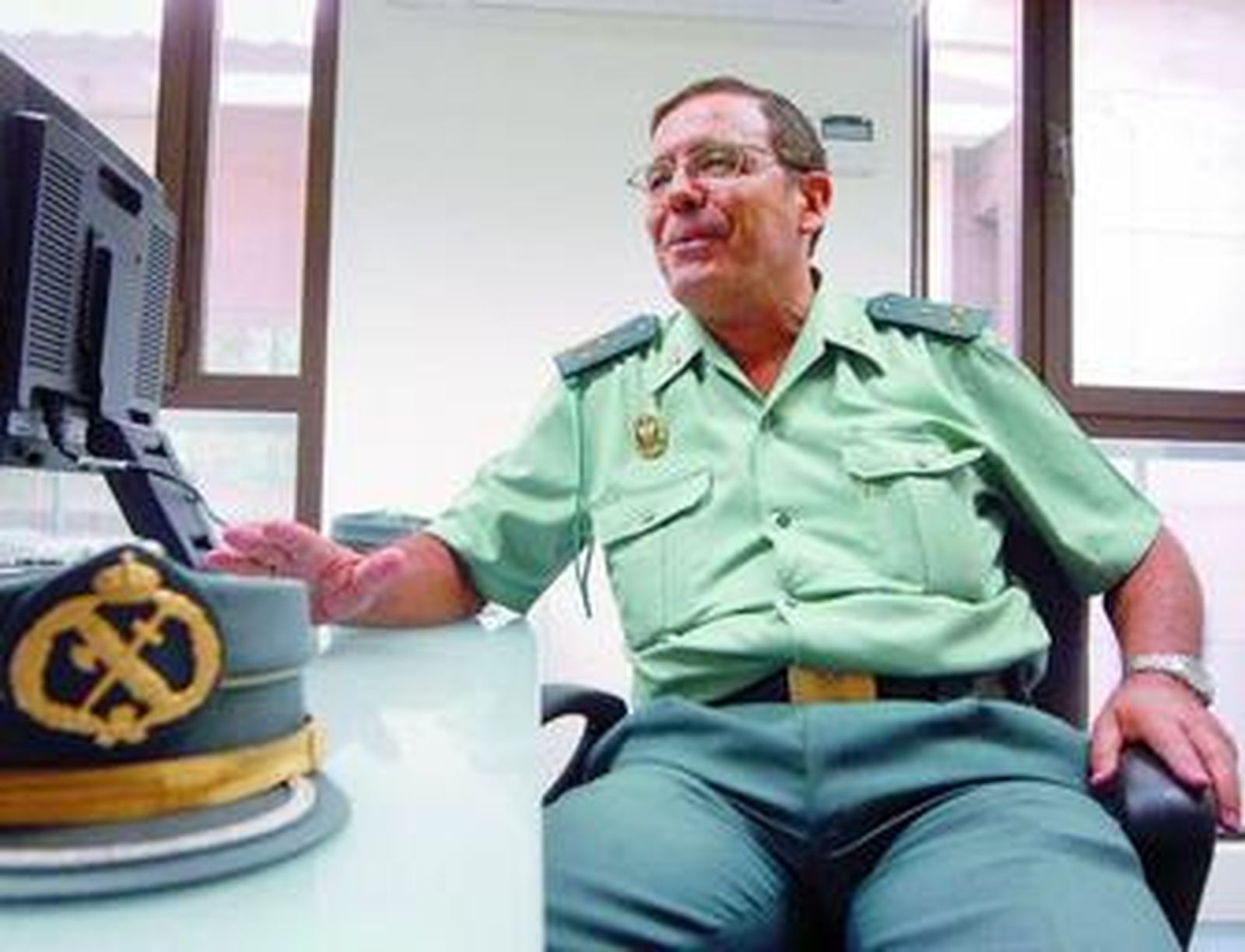 El capitán Aníbal Luis, durante una entrevista con este periódico.