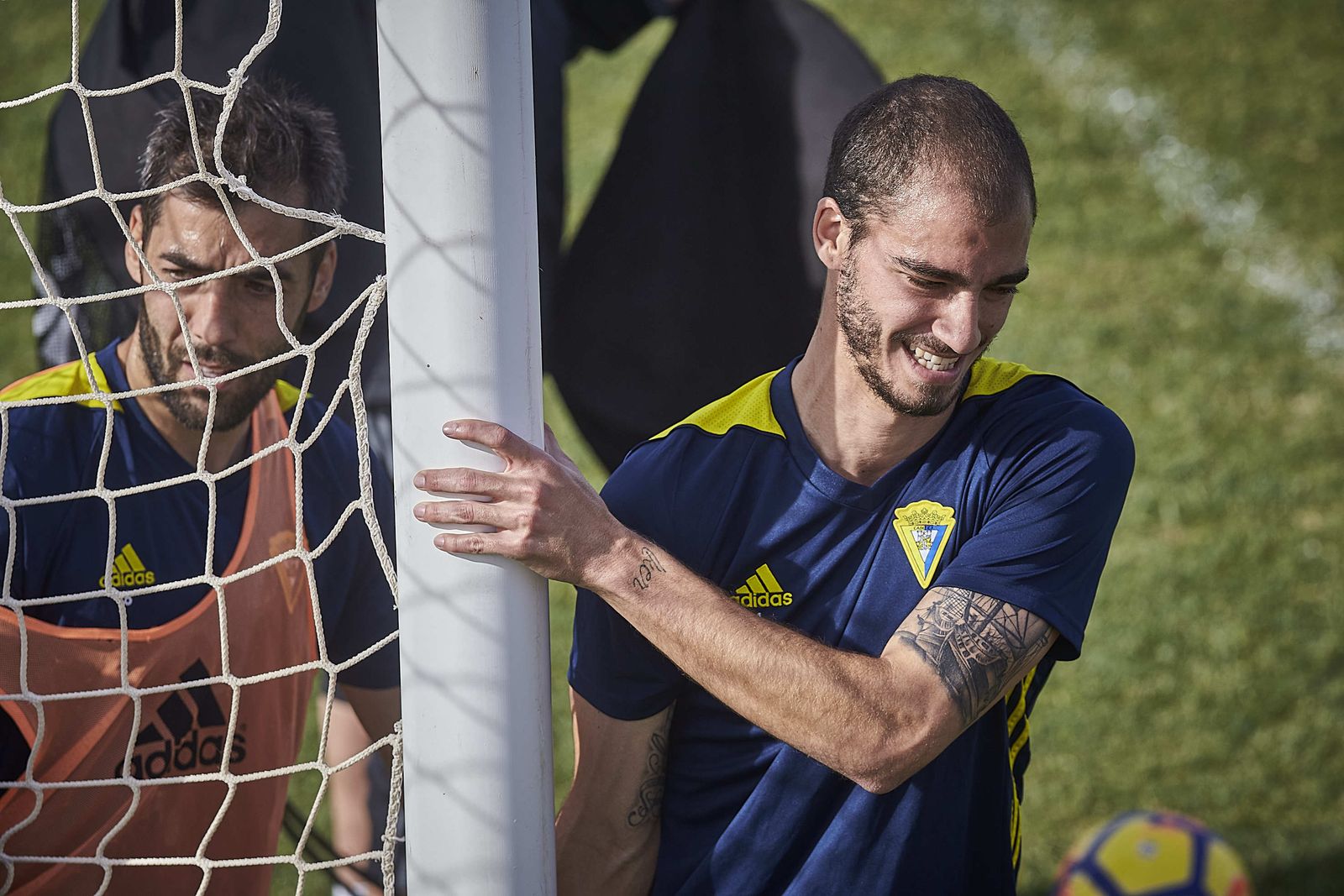 Mikel Villanueva, en un entrenamiento en El Rosal.