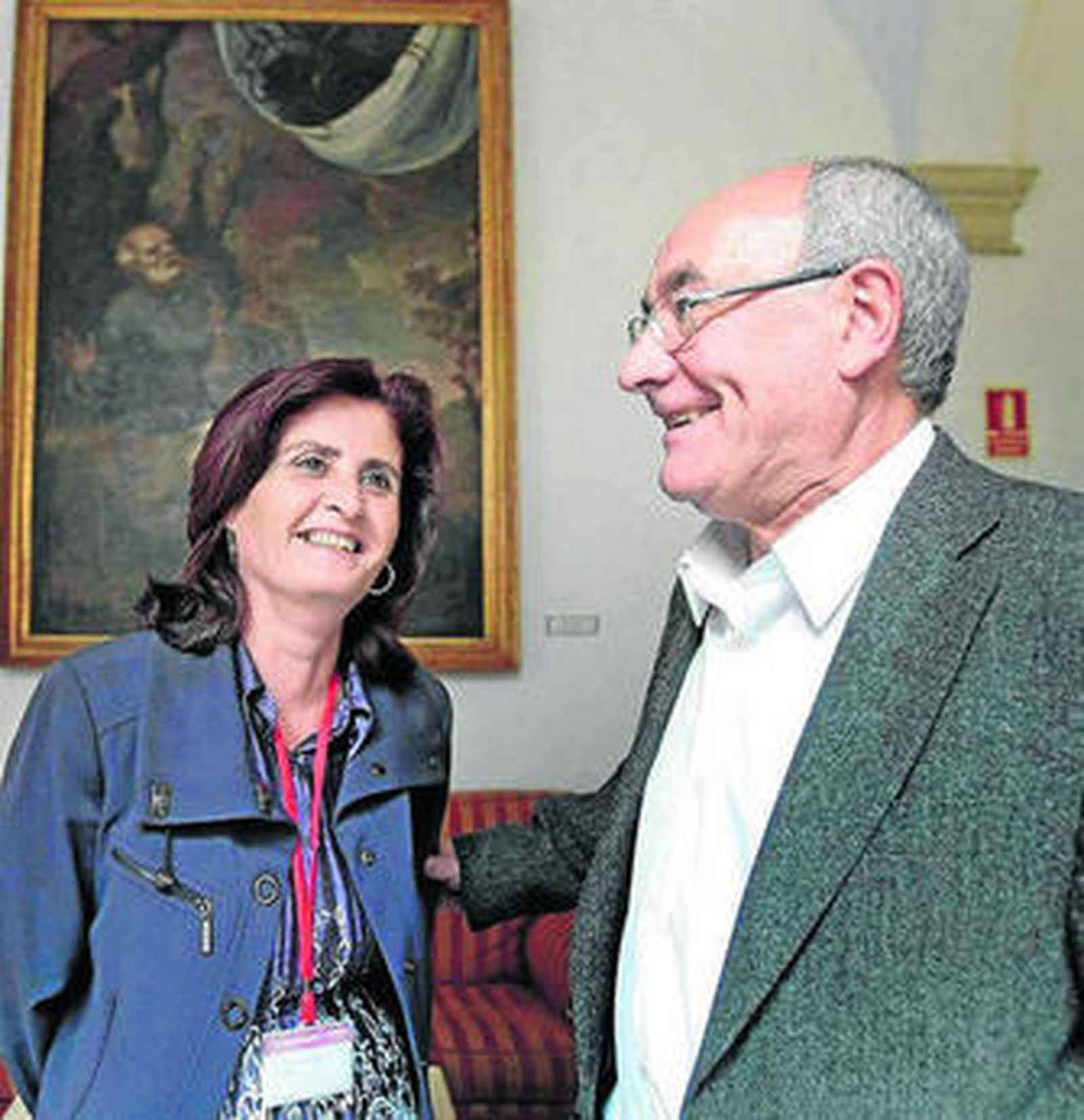 Lola Rodríguez y Manuel Ruiz, ayer en El Puerto.