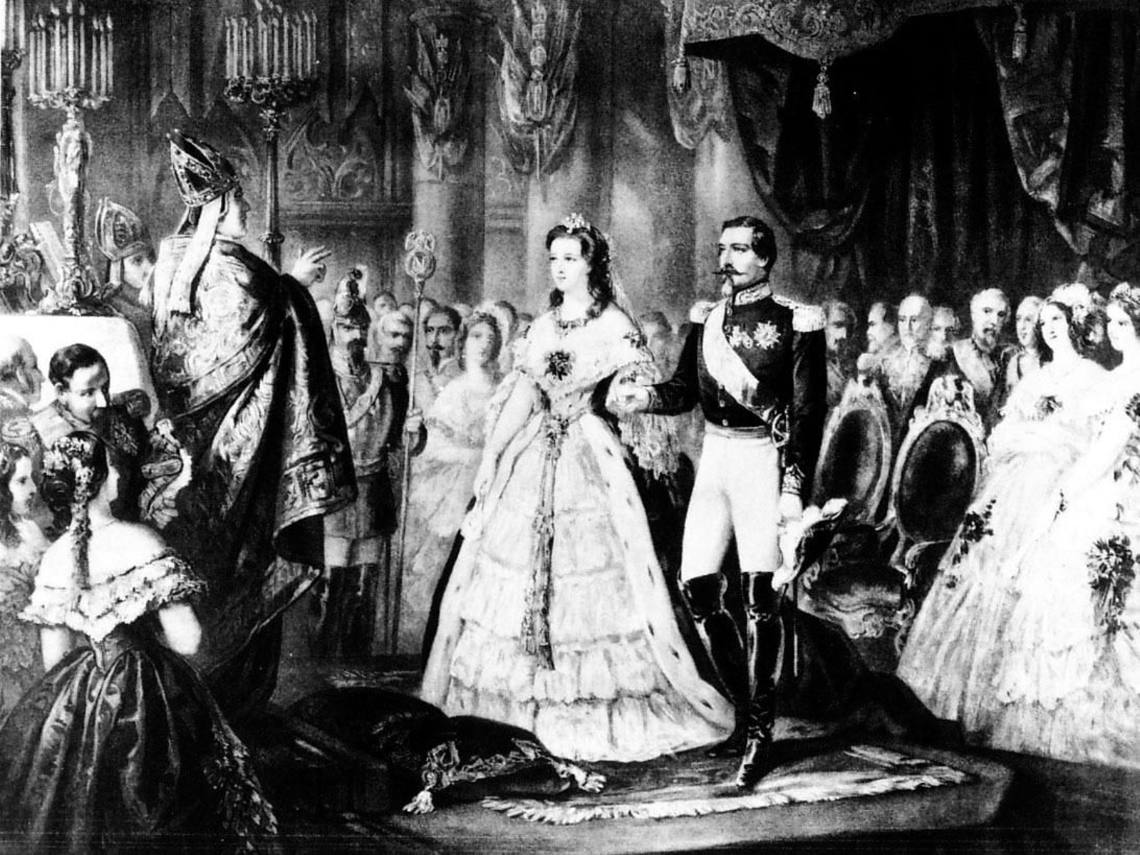 30 de enero de 1853. Boda de Napoleón III y Eugenia de Montijo en Nôtre-Dame de París.
