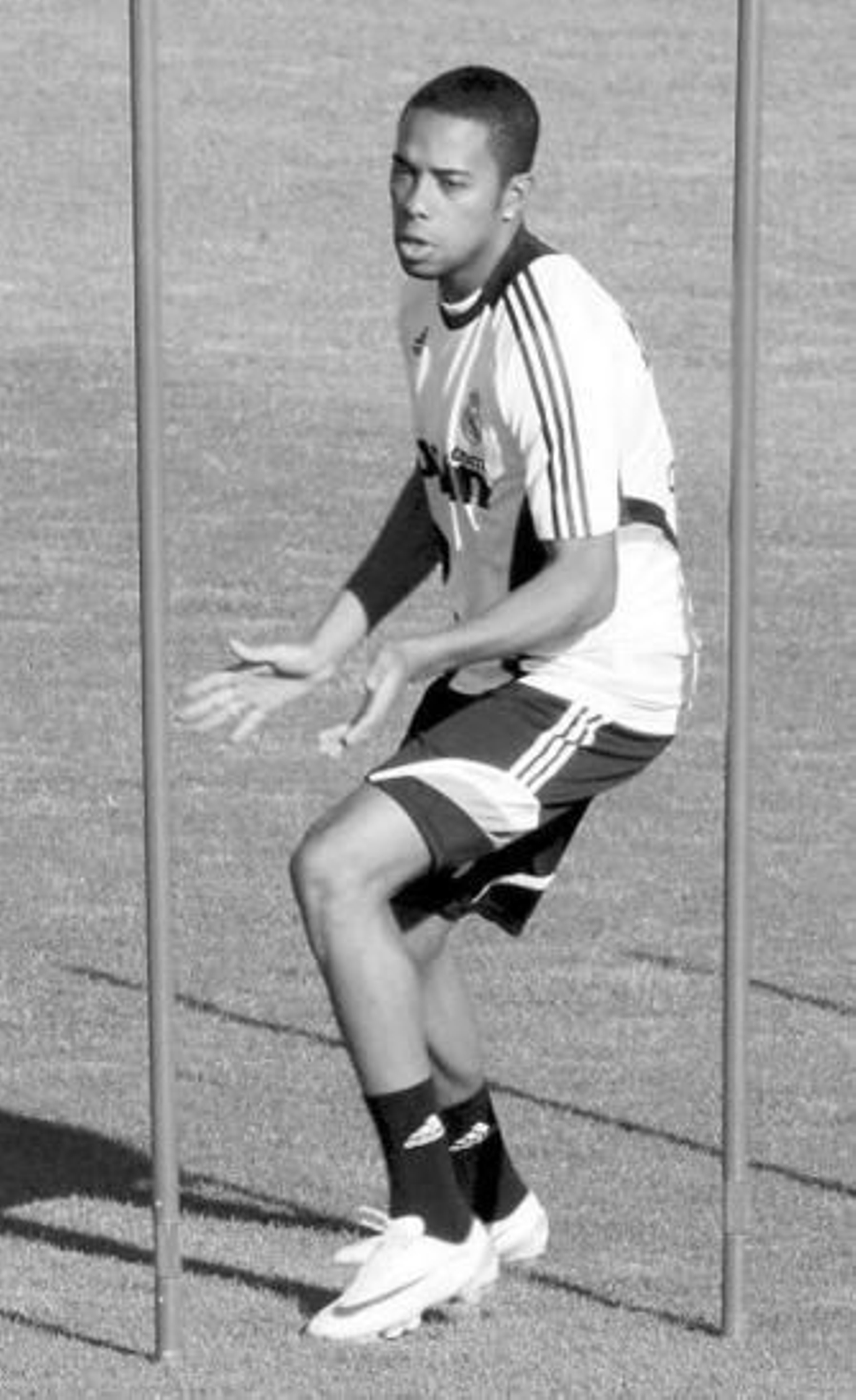 Robinho, en uno de sus últimos entrenamientos como madridista.