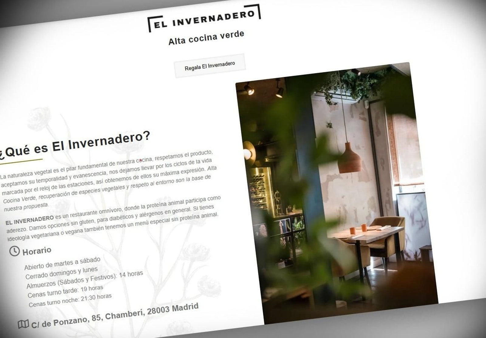 Multa de 10.100 euros al restaurante El Invernadero.