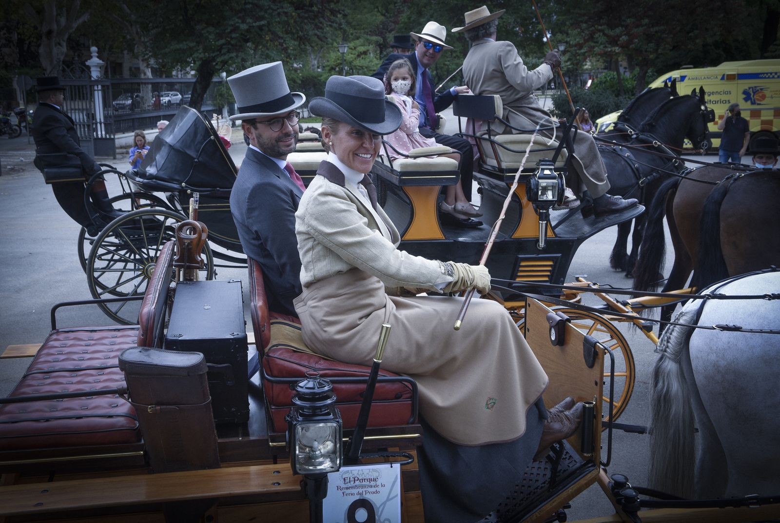 Exhibición de enganches y paseo de carruajes por el parque de María Luisa