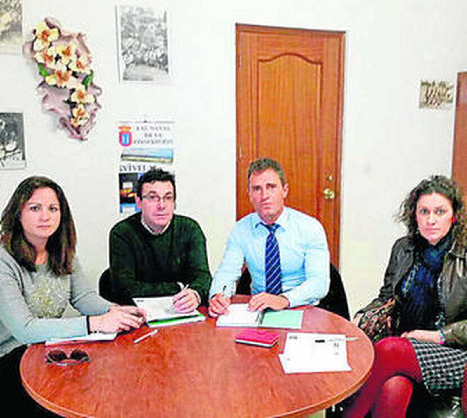 Silvia Mellado, Andrés Barrero, Cecilio Fuentes y Pilar Hinojosa.
