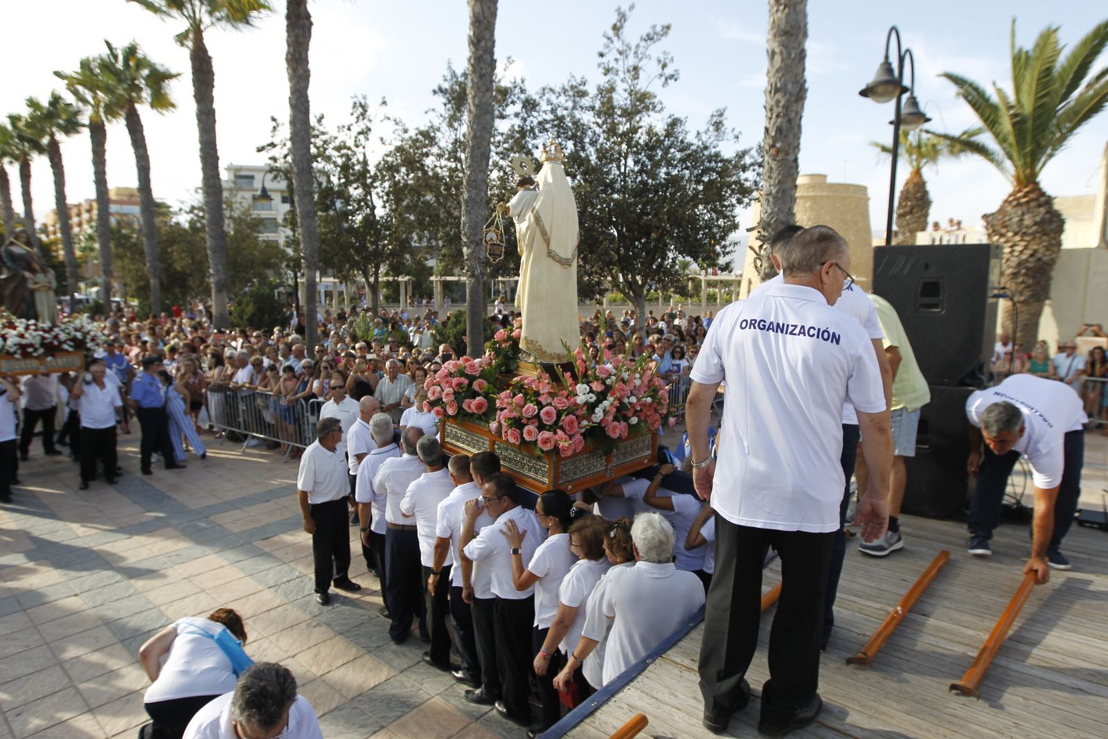 Fotogalería cucaña y procesión Fiestas Santa Ana Roquetas de Mar
