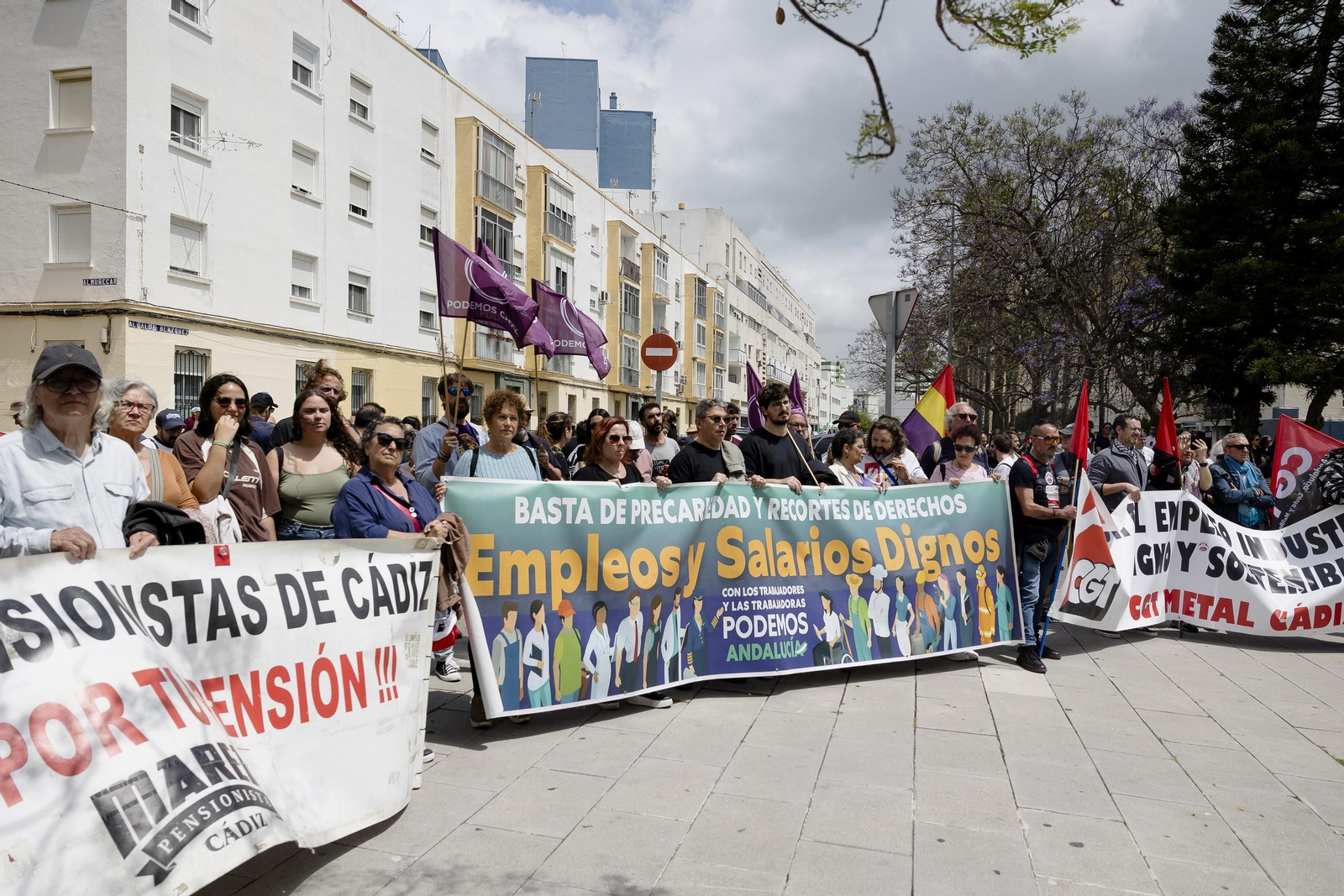 Imágenes de la manifestación del 1 de Mayo en Cádiz