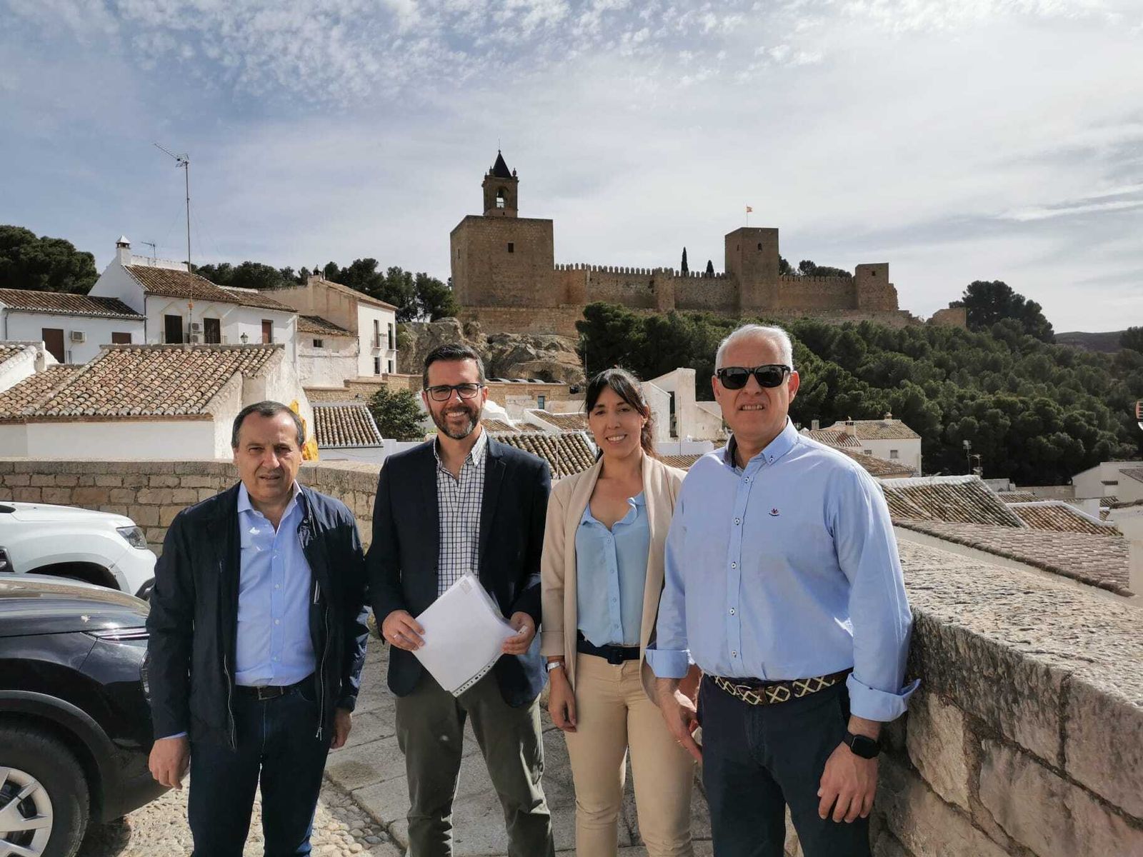 Comparencia del PSOE junto a la alcazaba.