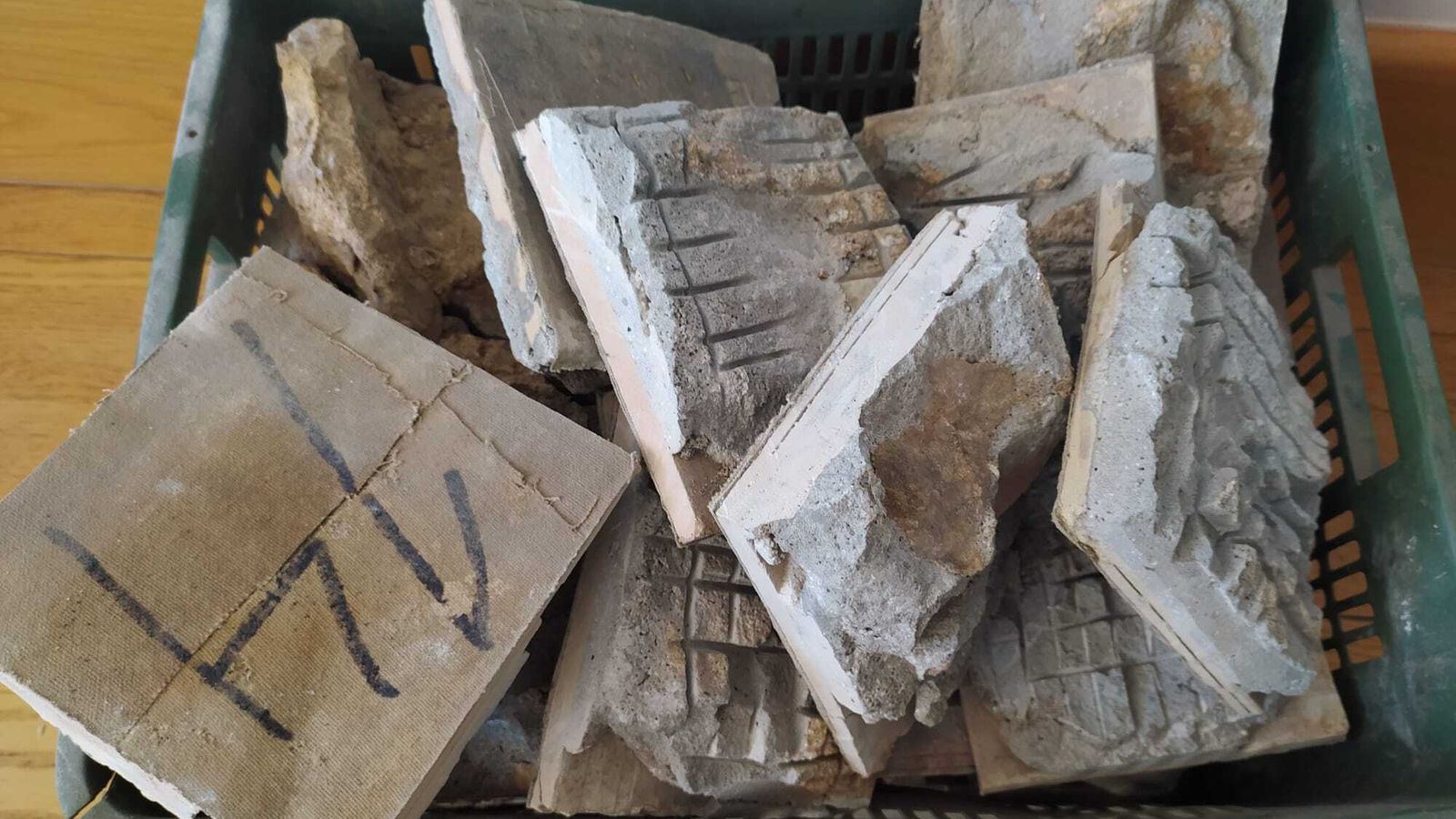 Los baldosines antes de su recuperación.