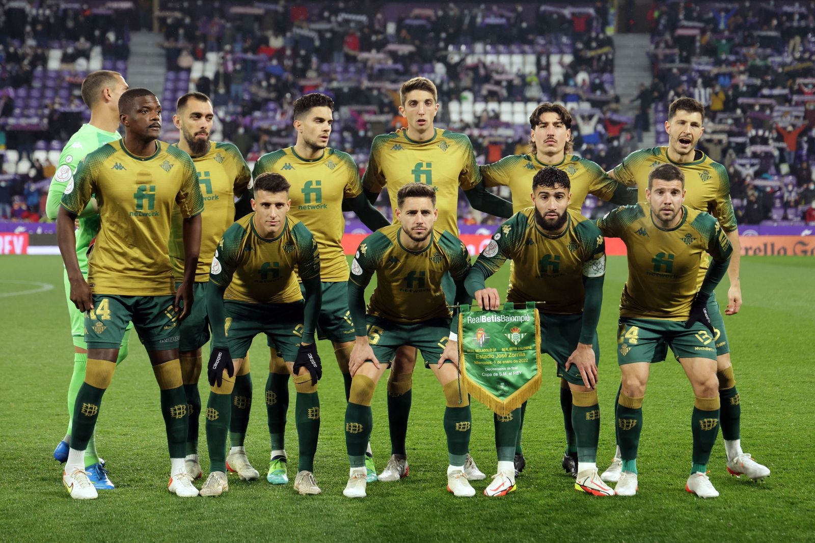 El once del Betis ante el Valladolid.