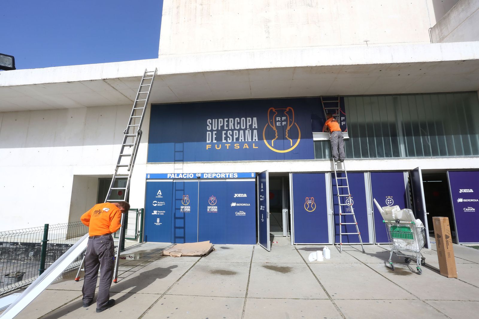 Todo preparado para la Supercopa de España de Futsal en el Palacio de deportes de Jerez