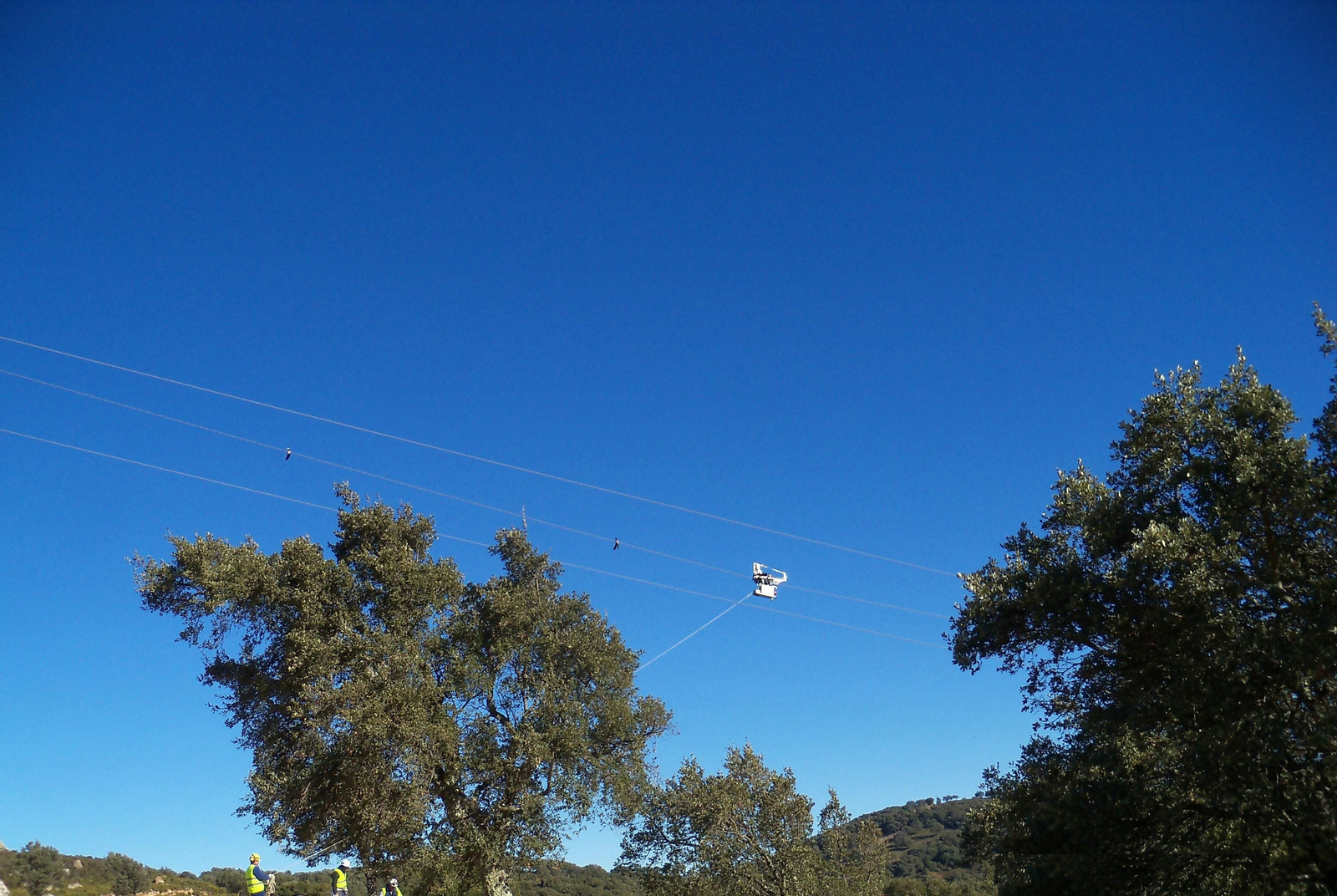 Uno de los dispositivos instalados por Endesa en el tendido.