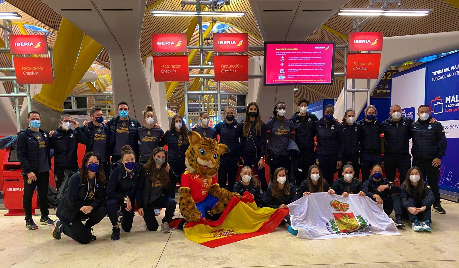 Las Guerreras, antes de tomar el vuelo a Dinamarca.