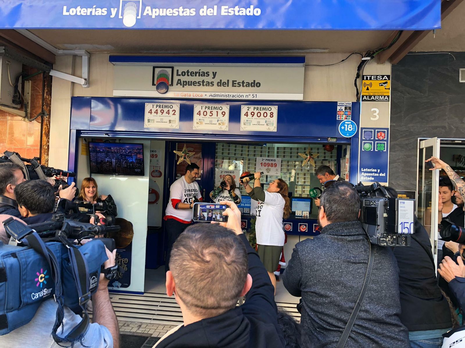 Las fotos de los premios de la Lotería de Navidad en Málaga