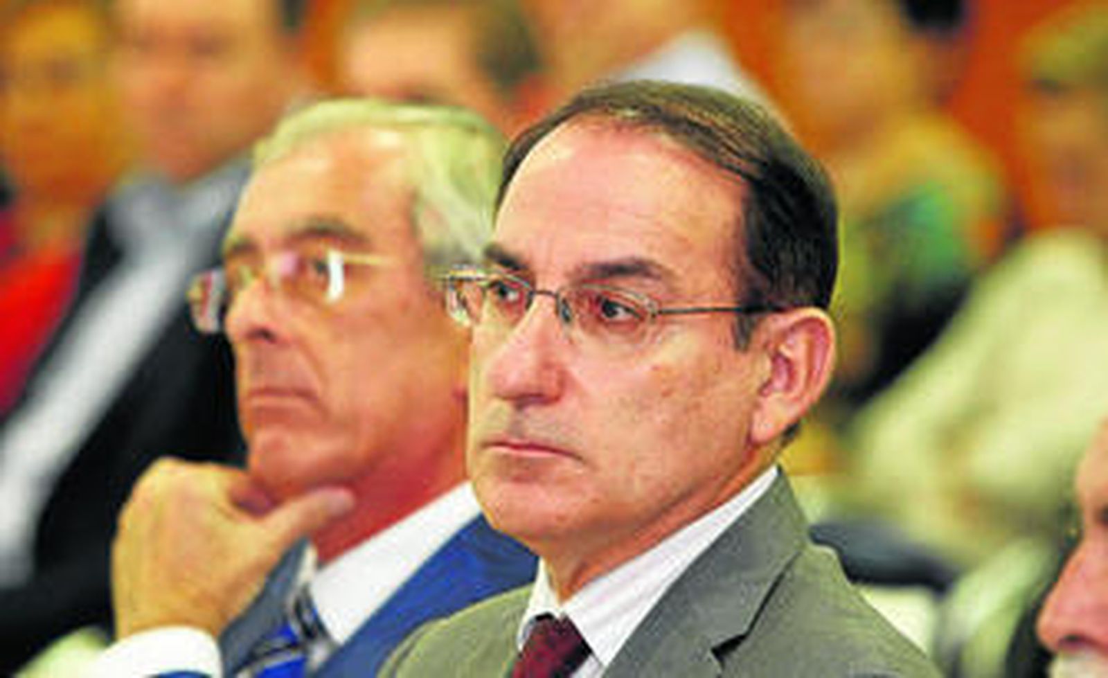 Javier González de Lara, presidente de la Confederación de Empresarios de Andalucía, en un acto en Almería.