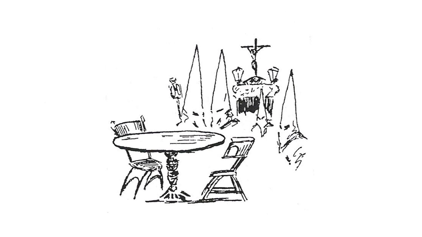 Alegoría de las tertulias cofrades de la Cervecería Viena.