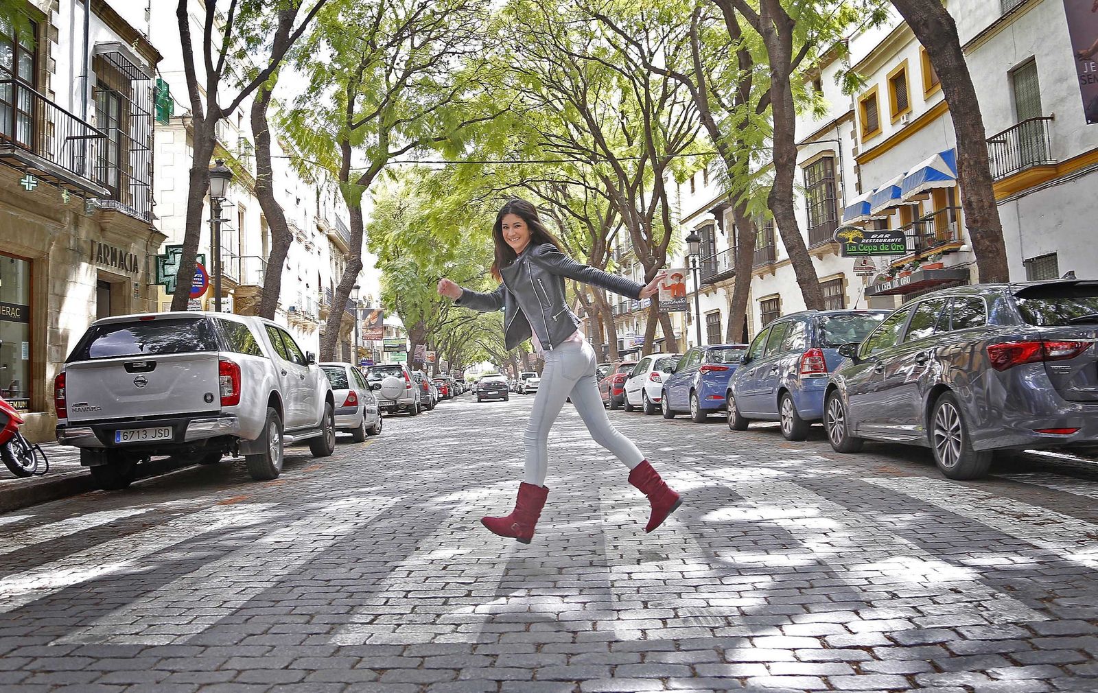 Lurdes Barea durante la sesión de fotos realizada para la entrevista concedida a Diario de Jerez días atrás.