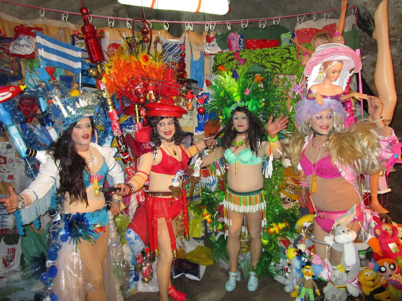 Agrupación 'Las Diógenes', integrada por Jose Flor, Germán Bolaños, Pedro Ruiz y Juanca García.