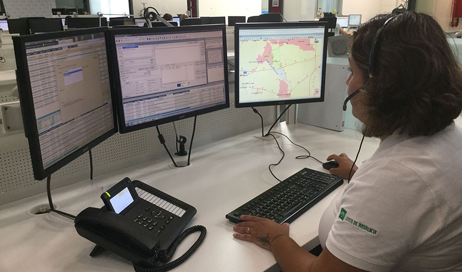 Sala de emergencias del 112 Andalucía