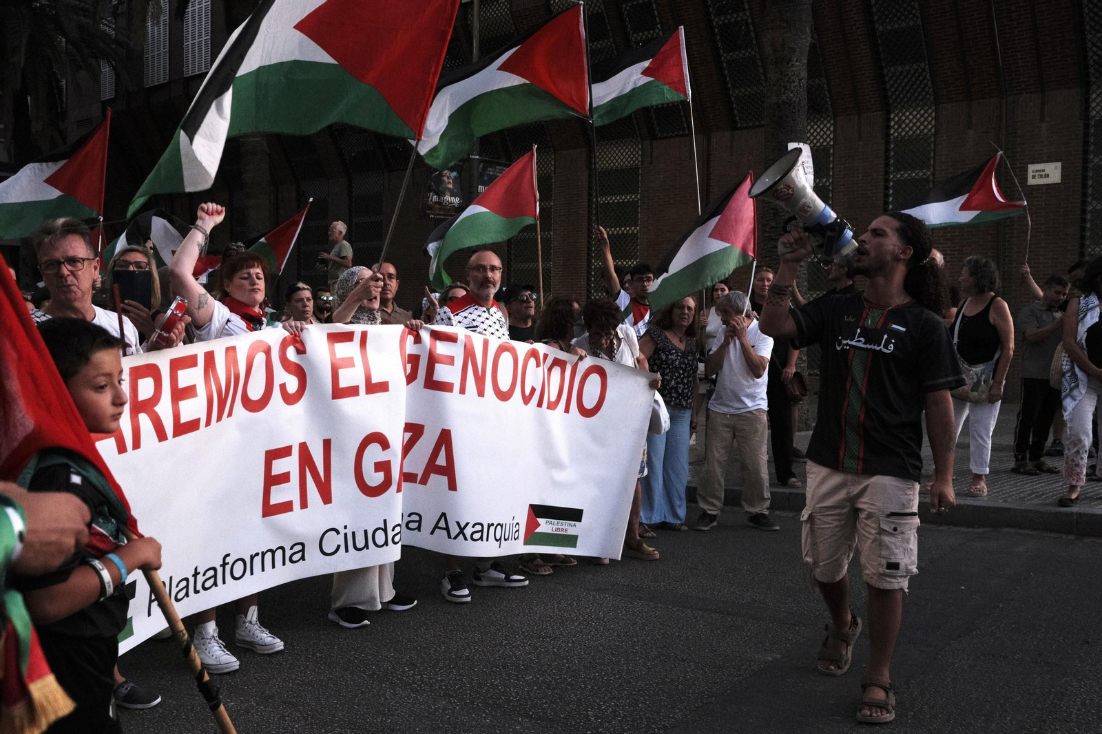 La manifestación por Gaza en Málaga, en fotos